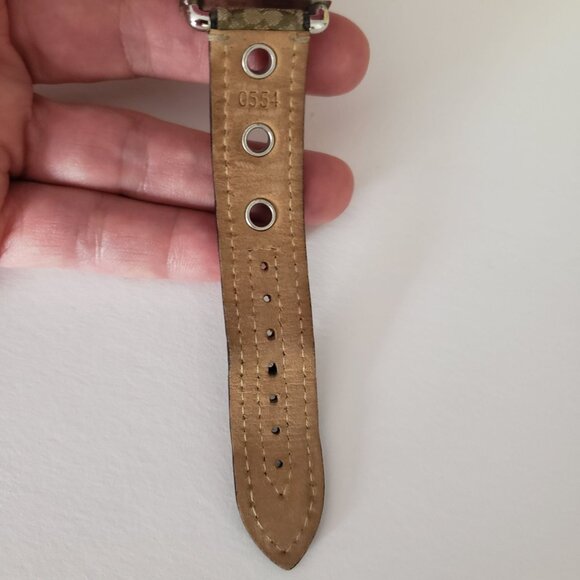 Vtg Coach Tank Watch Swiss Quartz Stainless Water Resistant Signature “C” Band - Picture 10 of 16